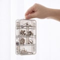 Miniatyrbillede 1 af 9: Dobbeltsidet, justerbart rum, smykkeopbevaringsboks gray 15*9*4.5cm