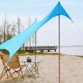 Pikkukuva 9 / 11: Leirintätarvikkeet Taitettava ulkotelttatanko Rantatanko Red 200CM-2PCS/1Set