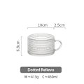 Miniatyrbild 2 av 6: 450ml Nordic glasmugg Transparent handgreppskopp för kaffe
