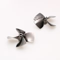 Miniatyrbild 2 av 4: Modell Båt Svart Propeller 4-bladig Zink Alloy Propeller