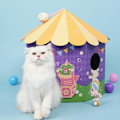 Miniatyrbild 2 av 6: Tecknad Cat Scratcher Circus Cat Nest Grind Claws Cylinder