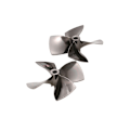 Miniatyrbild 1 av 4: Modell Båt Svart Propeller 4-bladig Zink Alloy Propeller