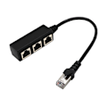 Miniatyrbild 2 av 5: RJ45 LAN-kontakt Ethernet-nätverksdelaradapter 1 hane
