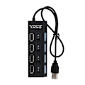 Miniatyrbild 3 av 3: Nya 4-portars USB 2.0 Hub På/Av-brytare + DC power