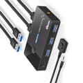 USB KVM-switch 2 datorer delar 4 USB3.0-switchväljare för PC-laptop