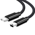 Pikalatauskaapeli Type-C–Mini USB -liitin, datakaapeli puhelimille ja kameroille