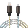 Lysande Typ C-kabel 66W Snabbladdning Flätad Sladd Pärlemorskimrande Ingår