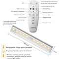 Miniatyrbillede 4 af 5: Kök LED-lys Trådløs fjernkontrol Spotlight Hela huset Stick LED-lys med magnetremsa/Auto On/Off Timer, Sølv 2.
