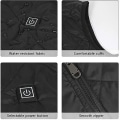 Miniatyrbilde 3 av 5: Oppvarmet vest for dame med 4 varmesoner, halsvarmer jakke sort XXL svart black xxl