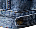 Miniatyrbillede 3 af 3: Forår Efterår mænds denimjakke Casual Slim jakke Herre denimjakke#axsl1089 Sort Black 4XL