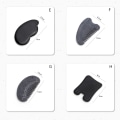 Miniatyrbilde 5 av 6: Svart Obsidian Gua Sha skrapemassasjeverktøy Jadesteinbrett H