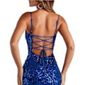 Miniatyrbild 4 av 5: Sexiga paljetter för damer Grimpaket Hip Slim Klänningar Blue Blue L