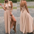Miniatyrbilde 3 av 6: Multiple Wear Rope Cross Backless Sexy Bandasje One-Piece Dress Steam Dress Lilla Purple L