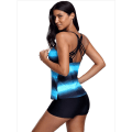 Miniatyrbilde 3 av 6: Dame Plus Size Badetøy 2stk Badetøy + Shorts Rød Red M
