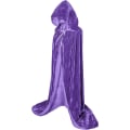Miniatyrbilde 1 av 5: Hette Coak Long Velvet Cape. Full lengde kappe Halloween Witch Dress