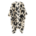 Miniatyrbild 9 av 9: Kimonos kofta med blommönster för damer Lös baddräkt Coverup Casual Beach Baddräkt Toppar Sexiga badkläder Black