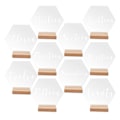 Miniatyrbild 1 av 11: Hexagon akryl bordsnummerskylt med hållare Kit Event Festskyltar Tillbehör för jul Baby Shower Party Dekoratio null - B