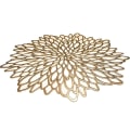 Pikkukuva 2 / 5: 6-Pack Gold Metallic Pyöreä placemats Lehti ruokapöytä sisustus
