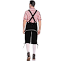 Pikkukuva 4 / 5: Miesten Baijerin Oktoberfest-setti pukujuhliin ja olutfestivaaliin - Perinteinen ederhosen, paita ja hattu Halloween-asuihin, punainen Red L