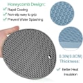 Miniatyrbillede 2 af 5: Tyk silikone Grydeholder Hot Dish Mat (7x7x0,3 tommer) SQBB