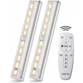 Miniatyrbillede 1 af 5: Kök LED-lys Trådløs fjernkontrol Spotlight Hela huset Stick LED-lys med magnetremsa/Auto On/Off Timer, Sølv 2.
