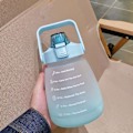 Miniatyrbilde 7 av 11: Bærbar vannflaske BPA-fri 1400ML drikkeflaske med tidsmerking Gradient Blue