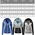 Pikkukuva 2 / 2: Naisten hupparit Color Block -huppari Basic Zip Up Jersey Jacket Pitkähihainen toppi, jossa taskut Plus Size Sininen harmaa Blue gray M