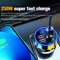 Miniatyrbillede 2 af 8: Digital Display Biloplader 4USB 66WPD Oplader Hurtigoplader A