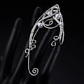 Miniatyrbillede 4 af 5: Elf Ear Cuffs Håndlavede Clip-on øreringe Håndlavede udhulede bladperle