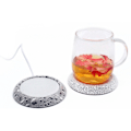 Miniatyrbillede 2 af 3: Rund form USB-kop Varmere Varme Drikkekrus Måtte Hold drikkevarm Varmeapparat Bærbare krus Coasters Efterår Vinter Desktop Hjem
