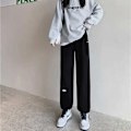 Miniatyrbillede 4 af 7: Bundle Feet Harem Pants Kvinder Solid Causal Kvindebukser scoop tøj sort plus fløjl black plus velvet L