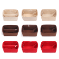 Miniatyrbillede 5 af 5: Taske Organizer Filt Stof Indlæg 25 30 35 Makeup Håndtaske Coff Red StyleC M