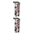 Miniatyrbillede 2 af 5: 1/2/3 foldestang Justerbar 5-sektions håndcampingstang sort 84-93 cm Black 84-93cm 2Set