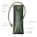 Miniatyrbild 5 av 8: Vattenpåse Byte av innerväska Utomhusresor Vattenblåsa Army green Army green 3L