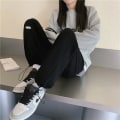 Miniatyrbillede 6 af 7: Bundle Feet Harem Bukser Kvinder Solid Causal Kvinde Bukser scoop tøj gråt plus fløjl gray plus velvet L