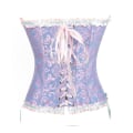 Miniatyrbild 3 av 4: Jacquardväst shapewear, axelbandslös korsett Blue Blue XXXL