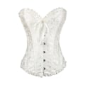 Miniatyrbilde 1 av 4: Jacquard vest shapewear, stroppeløs korsett Hvit White S