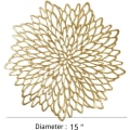Pikkukuva 4 / 5: 6-Pack Gold Metallic Pyöreä placemats Lehti ruokapöytä sisustus