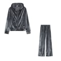 Miniatyrbilde 2 av 4: Dame fløyel Juicy treningsdress Couture treningsdress polstret -1 grå grey L