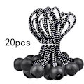 Miniatyrbild 3 av 5: Ball Bungee Cord, Kraftig och mångsidig, inomhus och utomhus, Tarp Tie-Down, Organize & Secure, 4,7-tum, Svart, 20-pack