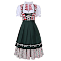 Pikkukuva 4 / 5: Laadukas perinteinen saksalainen ruudullinen Dirndl-mekko Oktoberfest-asu aikuisille naisille Halloween Fancy Party-G Style4 Style4 XL