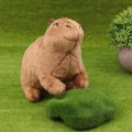 Miniatyrbillede 2 af 5: 18 cm Simulering Fluffy Capybara udstoppede dyr Dukker Børnelegetøjsbryn Brown One Size