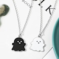 Miniatyrbilde 3 av 5: 4 stk Ghost anheng halskjede Vakker ghost emalje sjarm style 1