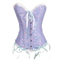 Miniatyrbild 1 av 4: Jacquardväst shapewear, axelbandslös korsett Blue Blue XXL