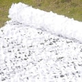 Miniatyrbild 2 av 5: Camo Nät Solskydd Kamouflage Nät Persienner Uteplats Mesh Nät för Camping Skytte Jakt White White 2m by 4m