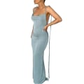 Miniatyrbild 1 av 5: Backless Maxi Dress paghetti trap Dress For Women Long Club Party Beach Dress ummer Outfits Blue Blue S