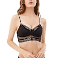 Pikkukuva 3 / 5: Alaselän kohottavat rintaliivit Comfort Bralette Dot hengittävät Ultra Thin Crop Top -rintaliivit Alusvaatteet_a Musta Black M