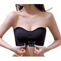 Miniatyrbillede 1 af 2: Dameundertøj Stropløs Push Up BH med Frontspænde Wire Gratis Anti-Slip Usynlig Push Up Bandeau BH-E_h sort black XL