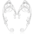 Miniatyrbillede 1 af 5: Elf Ear Cuffs Håndlavede Clip-on øreringe Håndlavede udhulede bladperle
