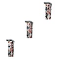 Miniatyrbillede 4 af 5: 1/2/3 foldestang Justerbar 5-sektions håndcampingstang sort 84-93 cm Black 84-93cm 3Set